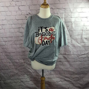 NWT boutique graphic tshirt It's a baseball kinda day womne's